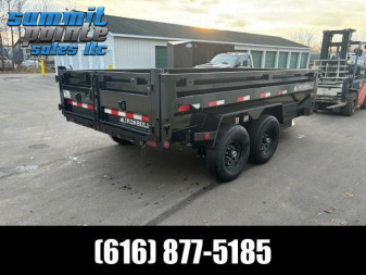 New 2024 Iron Bull Trailers 7x14 14K Scissor Lift  Dump Trailer