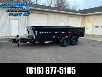 New 2024 Iron Bull Trailers 7x14 14K Scissor Lift  Dump Trailer