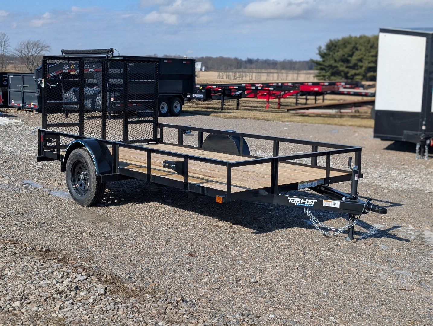 New 2025 Top Hat 77"x12' Utility Trailer