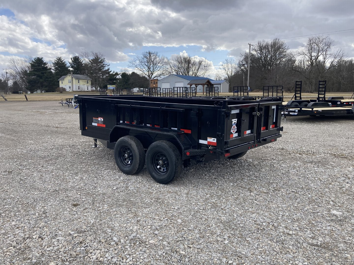New 2025 Top Hat 77"x12' Dump Trailer