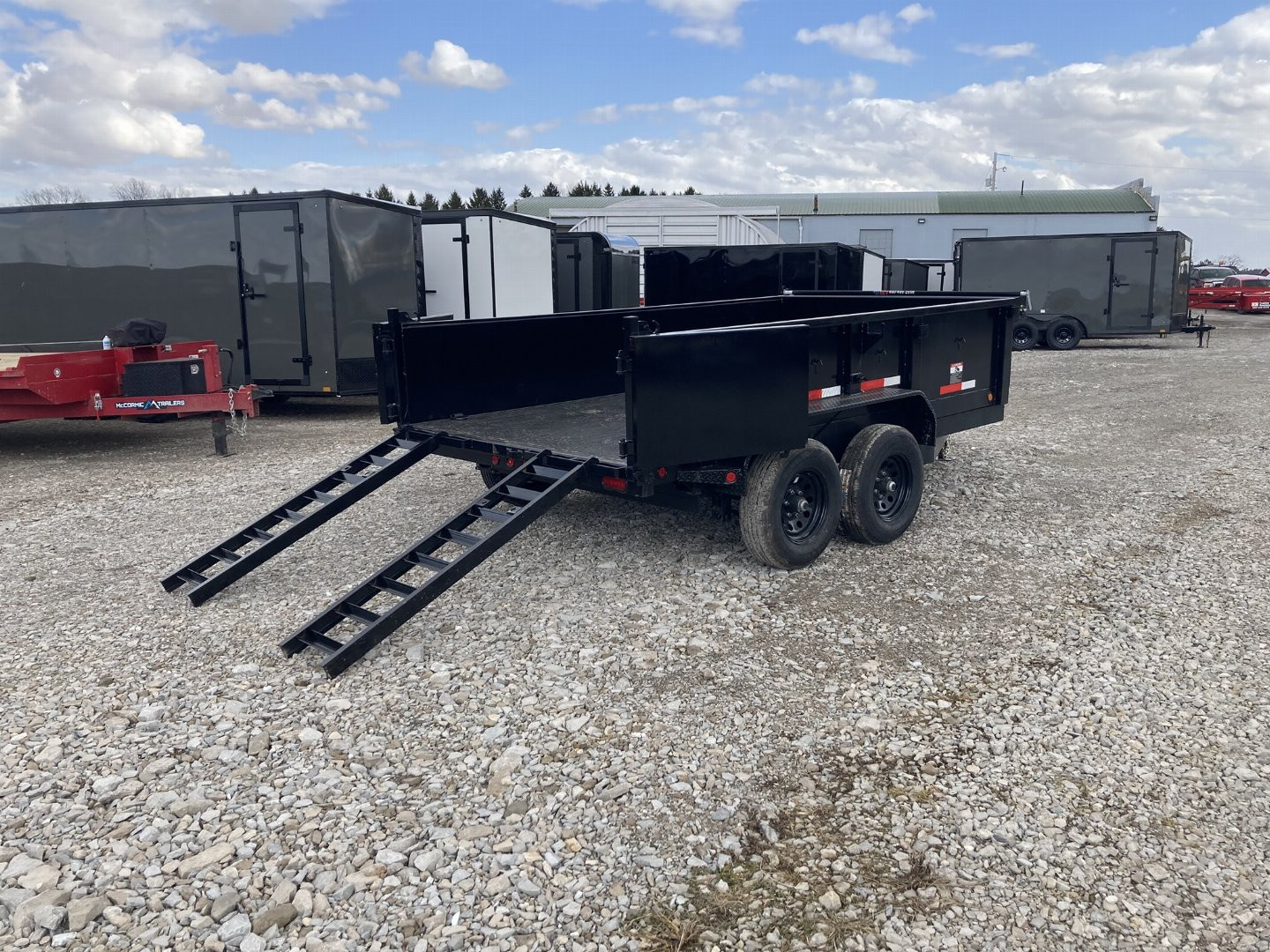New 2025 Top Hat 77"x12' Dump Trailer