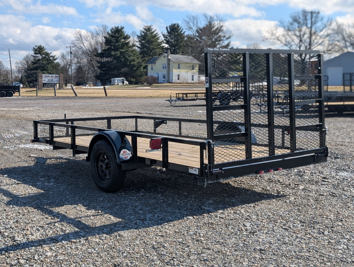 New 2025 Top Hat 77"x14' Utility Trailer