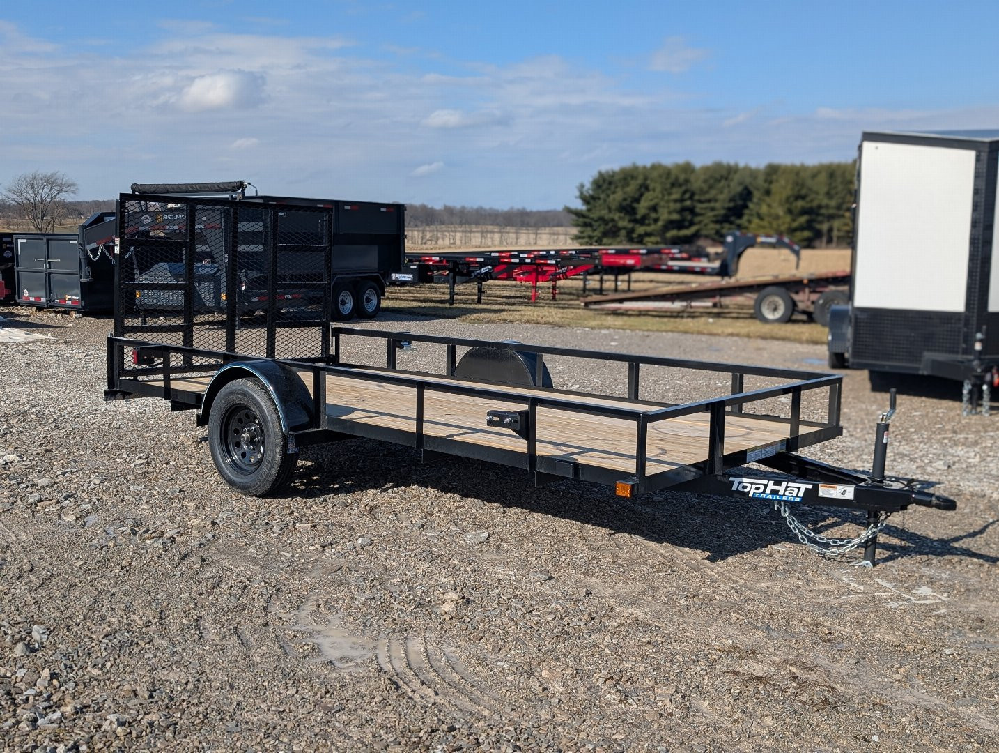 New 2025 Top Hat 77"x14' Utility Trailer