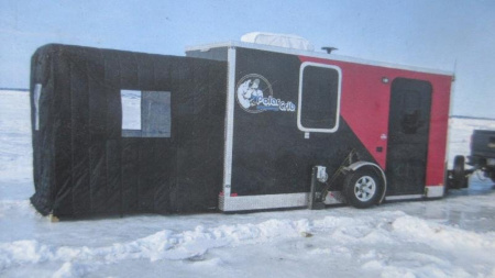 Used 2020 Polar Crib Ice Fishing/Toy Hauler/Camper Ice House
