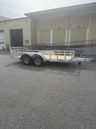 New 2025 Mission Aluminum 80 x14' Utility Trailer