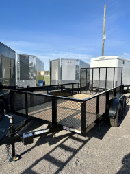 New 2025 Triple Crown Trailers 6.4X12 TA 2FT MESH SIDES Utility Trailer