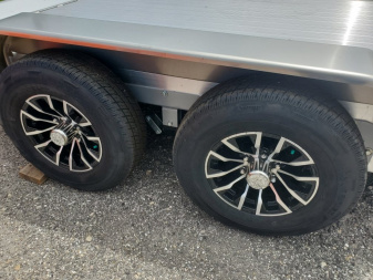 New 2025 Sure-Trac TANDEM AXLE 10000 LB GVWR 7X20 ALUMINUM Car / Racing Trailer WITH ALUMINUM DECK, MAG WHEELS, SLIDE IN RAMPS, 4 D-RING TIE DOWNS, SET BACK JACK