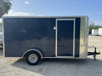 Used 2024 Arising 6X12 SINGLE AXLE 2990 LB GVWR Cargo / Enclosed Trailer WITH 6'3  INTERIOR HEIGHT, REAR RAMP DOOR, SIDE DOOR