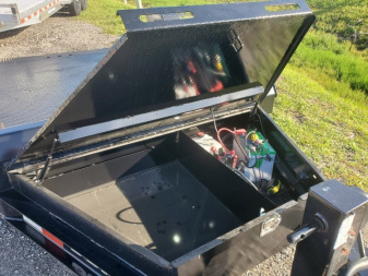 New 2025 Sure-Trac 7X12 SINGLE AXLE 7800 LB GVWR POWER DROP DECK Equipment Trailer