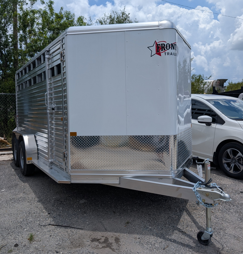 New 2025 Frontier Trailers LIVESTOCK 16'7" 10K Stock / Stock Combo Trailer
