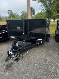 New 2025 Sure-Trac 7X14 TANDEM AXLE 14000 LB GVWR TELESCOPIC Dump Trailer WITH 2FT SIDES/TARP/RAMPS/14 PLY TIRES
