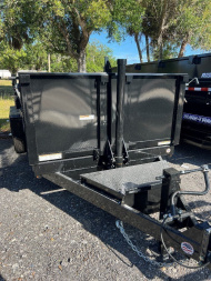 New 2025 Sure-Trac 7X16 TANDEM AXLE 14000 LB GVWR TELESCOPIC DUMP TRAILER WITH 2FT SIDES/REAR BARN DOOR-SPREADER GATE/ 4 D-RINGS/TARP/RAMPS