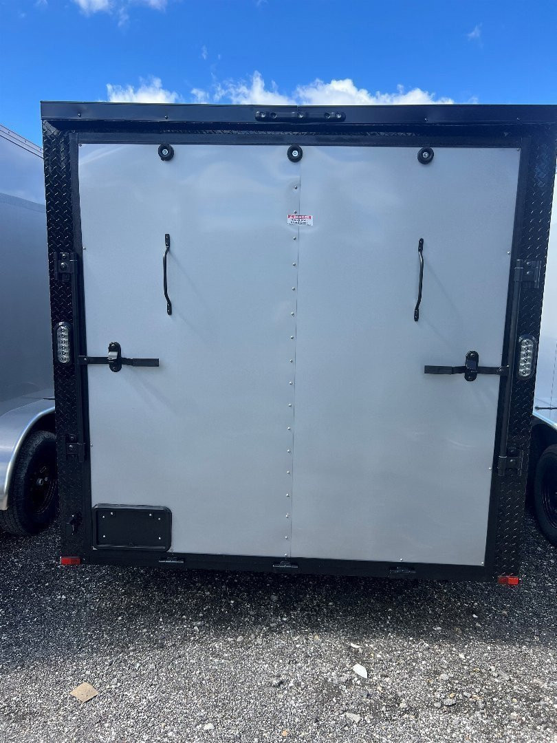 New 2025 Arising 7X14 TANDEM AXLE CARGO/ENCLOSED TRAILER WITH FULL TUBE FRAME/6'3" HEIGHT/REAR RAMP DOOR/BLACKOUT PACKAGE