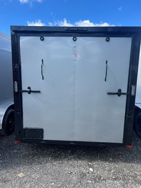 New 2025 Arising 7X14 TANDEM AXLE CARGO/ENCLOSED TRAILER WITH FULL TUBE FRAME/6'3" HEIGHT/REAR RAMP DOOR/BLACKOUT PACKAGE