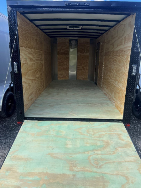 New 2025 Arising 7X14 TANDEM AXLE CARGO/ENCLOSED TRAILER WITH FULL TUBE FRAME/6'3" HEIGHT/REAR RAMP DOOR/BLACKOUT PACKAGE