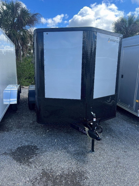 New 2025 Arising 7X14 TANDEM AXLE CARGO/ENCLOSED TRAILER WITH FULL TUBE FRAME/6'3" HEIGHT/REAR RAMP DOOR/BLACKOUT PACKAGE