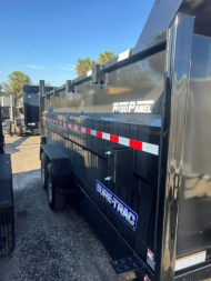 New 2025 Sure-Trac 7X16 TANDEM AXLE 14000 LB GVWR Dump Trailer WITH 4FT SIDES/TELESCOPIC CYLINDER/TARP/RAMPS/AWESOME WARRANTY