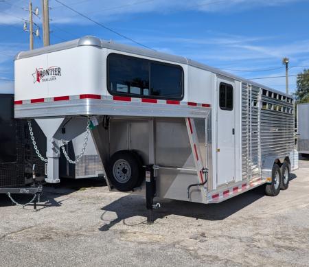 New 2025 Frontier Trailers LIVESTOCK GN 7X20 14K Stock / Stock Combo Trailer