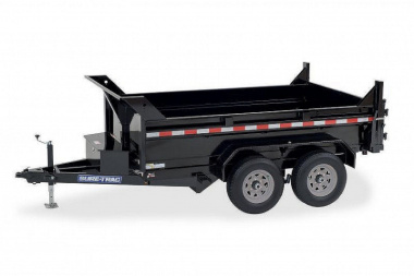 New 2023 Sure-Trac 6X10 TANDEM AXLE 10000 LB GVWR Dump Trailer WITH 2FT SIDES, TARP, RAMPS ON SPECIAL