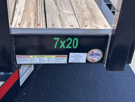 New 2023 Sure-Trac 7X20 TANDEM AXLE 14000 LB GVWR EQUIPMENT Trailer WITH 2FT TUBE TOP SIDES/14 PLY TIRES/ HEAVY DUTY SPLIT CONTRACTOR GATE