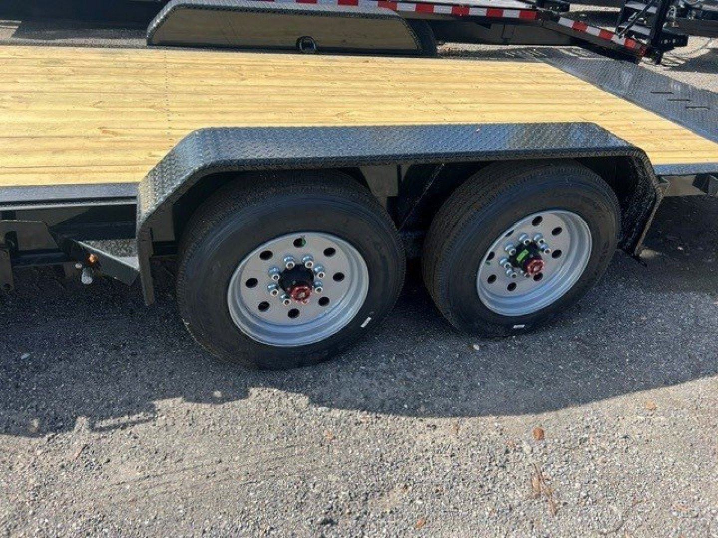 New 2025 Sure-Trac 7X16 TANDEM AXLE 17600 LB GVWR GRAVITY TILT Equipment Trailer WITH HUGE TOOLBOX/17.5" WHEELS/16 PLY TIRES/ POWDER COATED/AWESOME WARRANTY