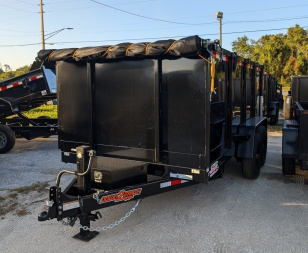 New 2025 Down 2 Earth Trailers 7X14 4FT SIDE Dump Trailer