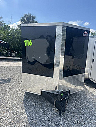 New 2025 Rock Solid Cargo 7X16 TANDEM AXLE 7000 LB GVWR Cargo / Enclosed Trailer WITH 6'3  INTERIOR HEIGHT/REAR RAMP DOOR/ D RINGS