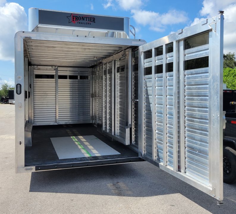 New 2024 Frontier Trailers LIVESTOCK GN 8X24 Stock / Stock Combo Trailer