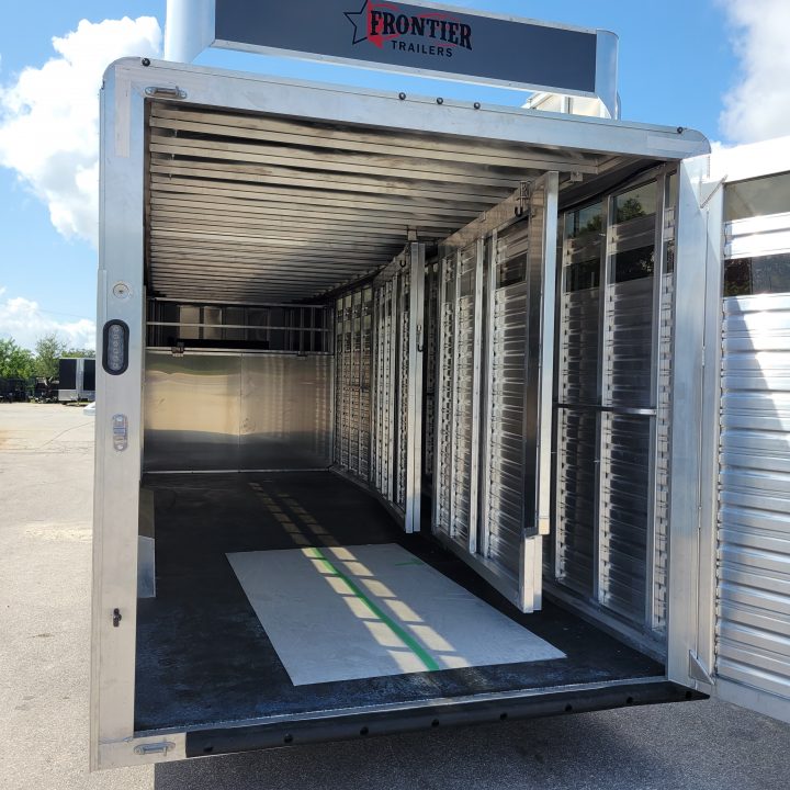 New 2024 Frontier Trailers LIVESTOCK GN 8X24 Stock / Stock Combo Trailer