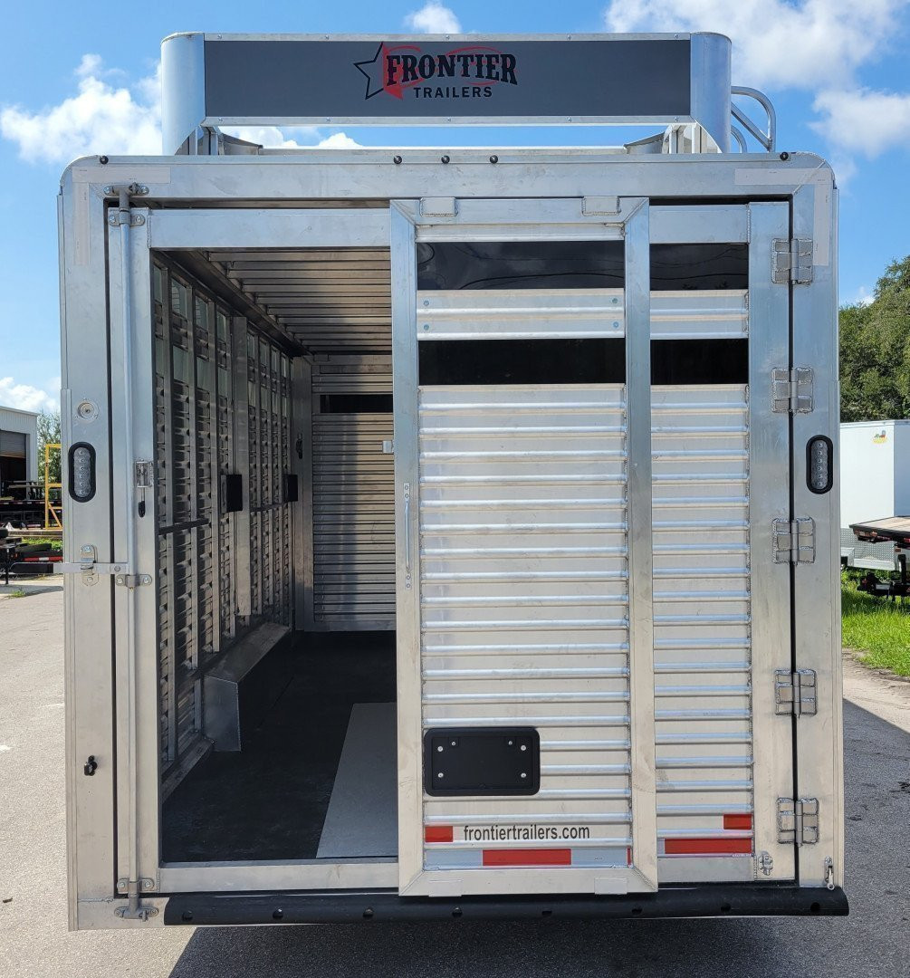 New 2024 Frontier Trailers LIVESTOCK GN 8X24 Stock / Stock Combo Trailer