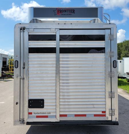 New 2024 Frontier Trailers LIVESTOCK GN 8X24 Stock / Stock Combo Trailer
