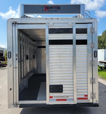 New 2024 Frontier Trailers LIVESTOCK GN 8X24 Stock / Stock Combo Trailer