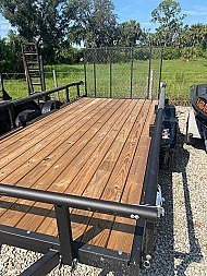 Used 2024 Karavan 6'4 X15 TANDEM AXLE 7000 LB GVWR UTILITY Trailer WITH FOLD DOWN SIDES