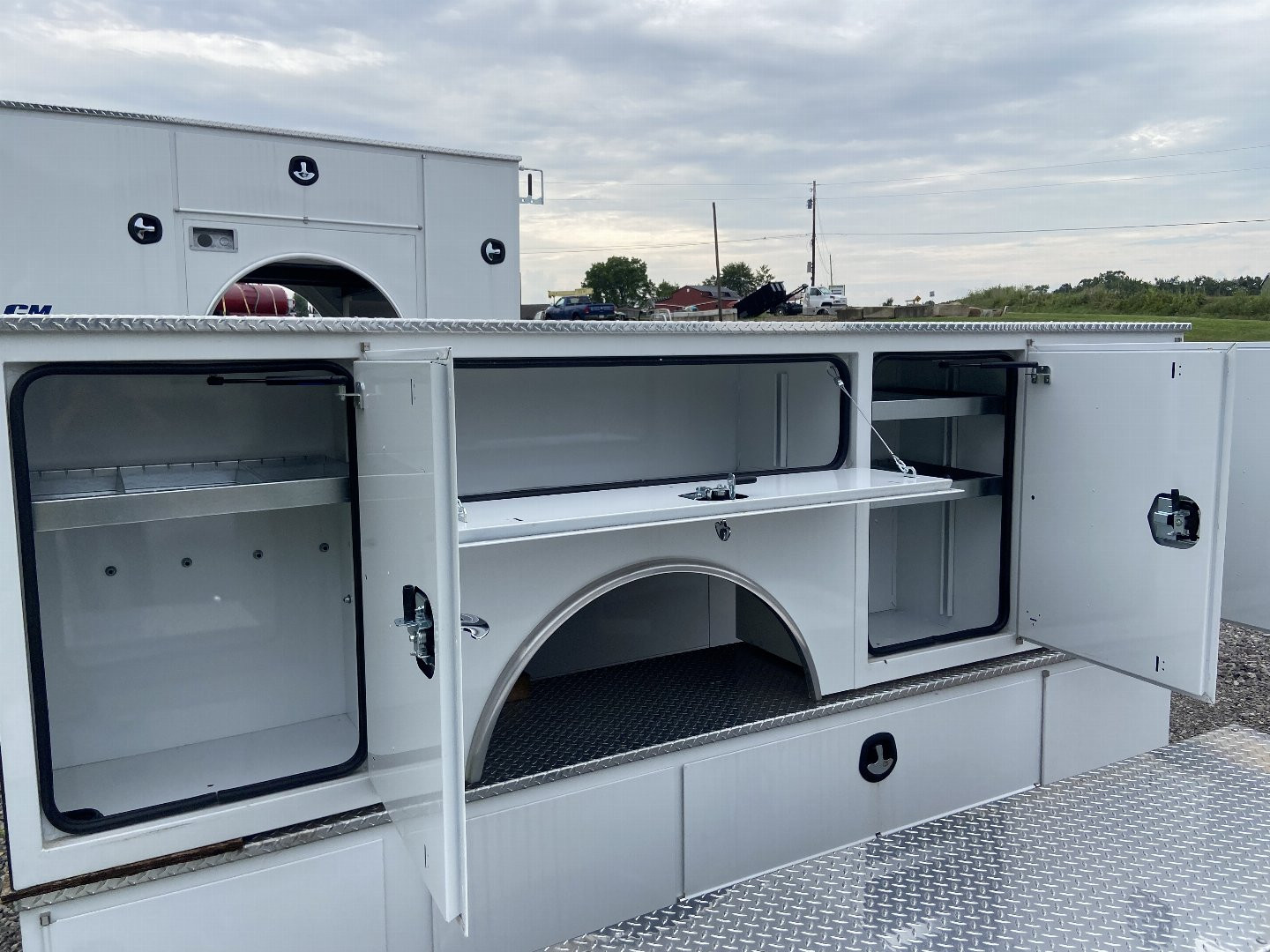 New 2025 CM Truck Beds CMG134/94 Steel Service Body for 84" CA cab and chassis