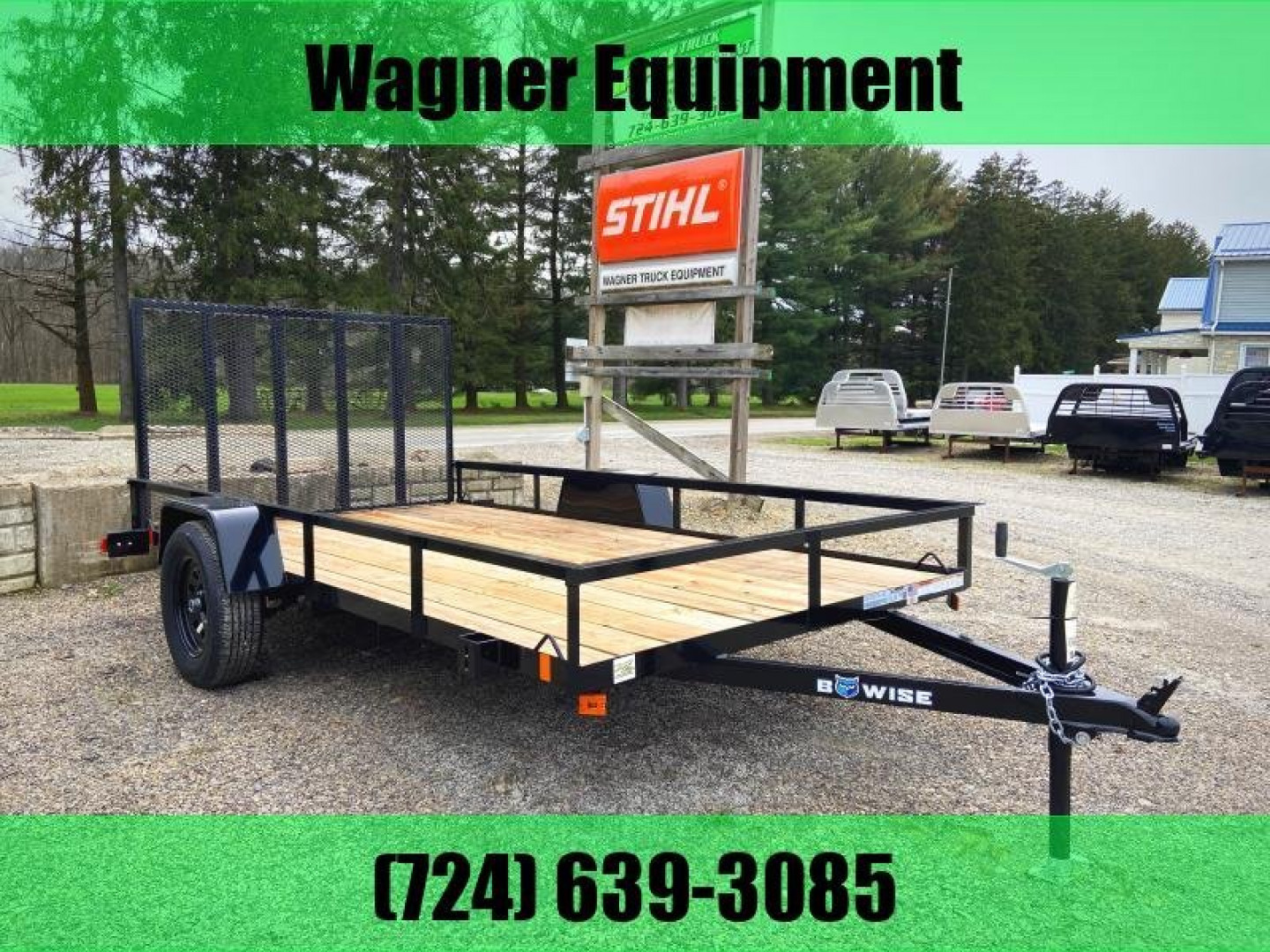 New BWISE UTE-612 6'x12' Utility Trailer 2.99K GVWR