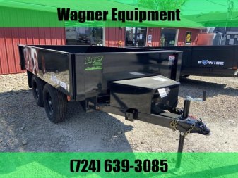 New 2024 BWISE DTR610D-10 72 x10' Dump Trailer DECKOVER 9.9K GVWR