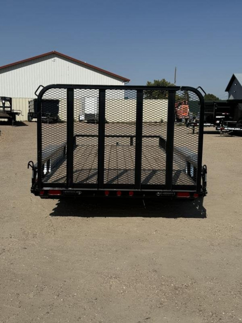 New 2025 PJ 7 x 18 Tandem Axle Utility Trailer w/ ATV Side Load Ramps