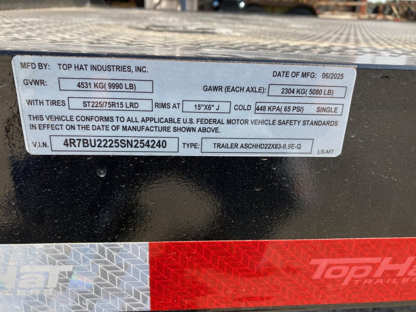 New 2025 Top Hat 22'X83" Car Hauler 10K