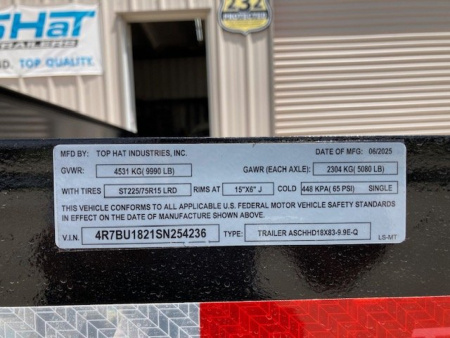New 2025 Top Hat 18'X83" Car Hauler 10K