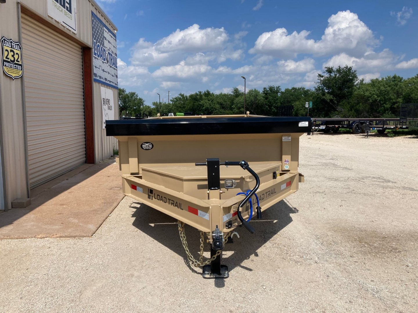 New 2026 Load Trail 14' x 83" Tandem Axle Low-Pro Dump Trailer (Coyote Tan)