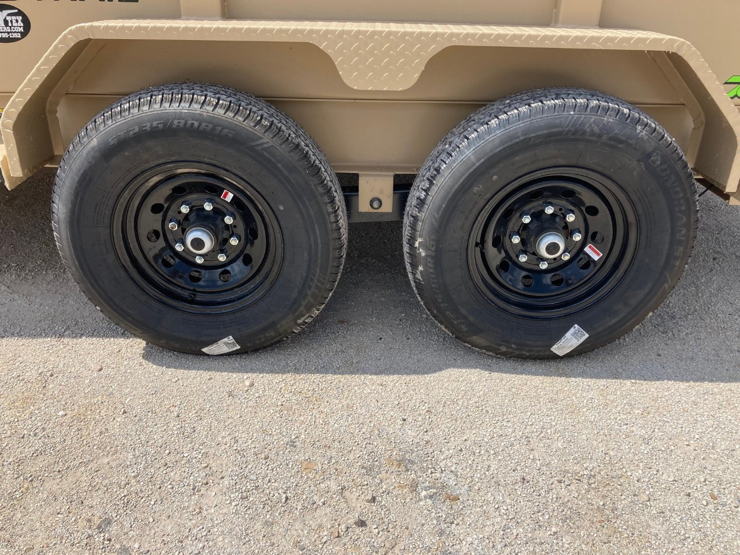 New 2026 Load Trail 14' x 83" Tandem Axle Low-Pro Dump Trailer (Coyote Tan)