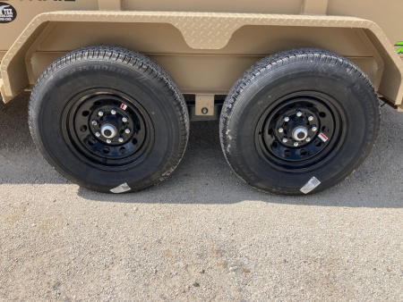 New 2026 Load Trail 14' x 83" Tandem Axle Low-Pro Dump Trailer (Coyote Tan)