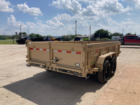 New 2026 Load Trail 14' x 83" Tandem Axle Low-Pro Dump Trailer (Coyote Tan)