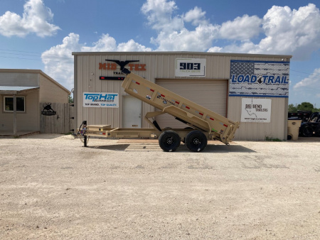 New 2026 Load Trail 14' x 83  Tandem Axle Low-Pro Dump Trailer (Coyote Tan)