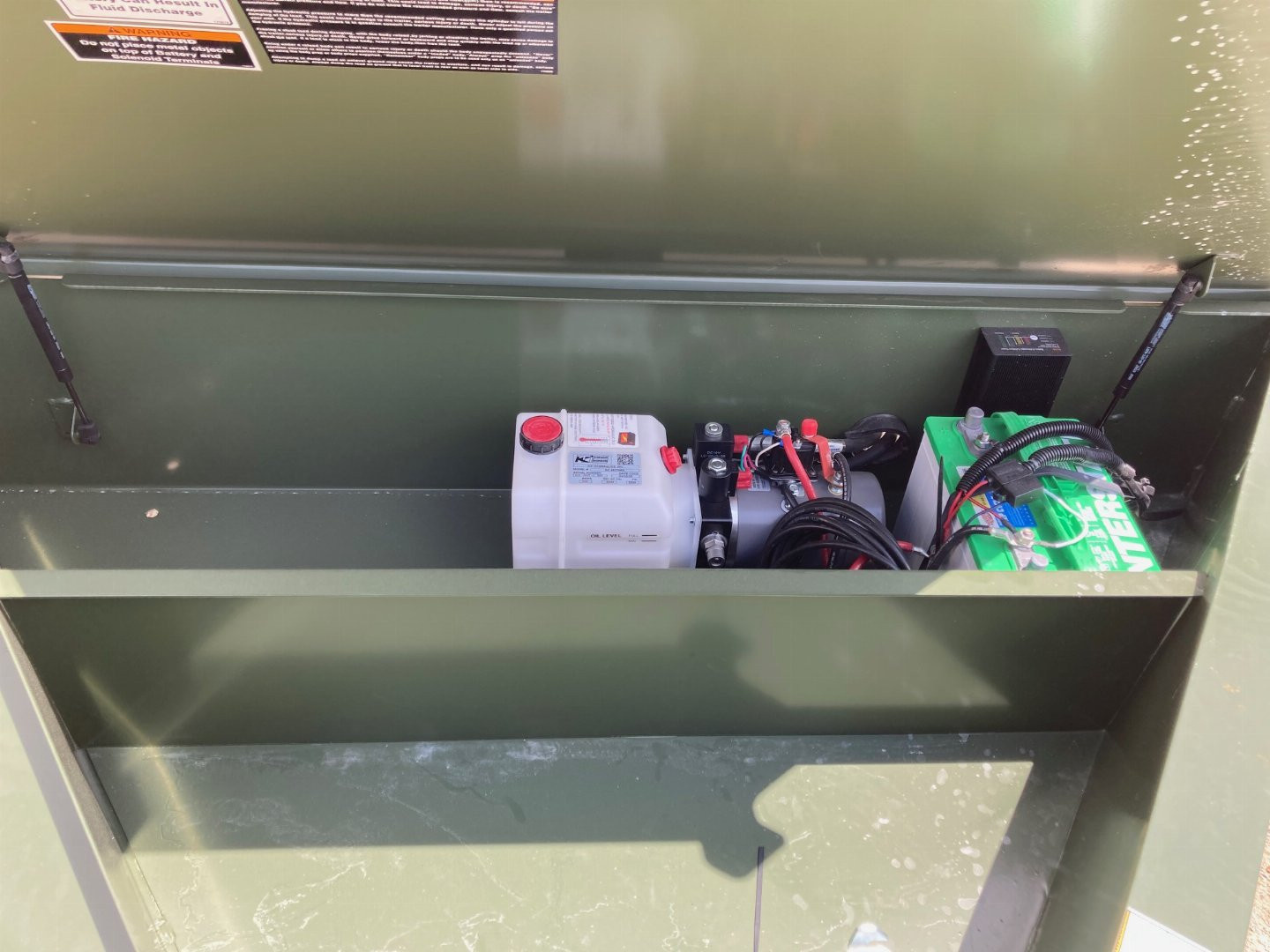 New 2025 Load Trail 14' x 83" Tandem Axle Low-Pro Dump Trailer (Army Green)