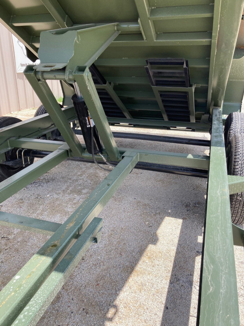 New 2025 Load Trail 14' x 83" Tandem Axle Low-Pro Dump Trailer (Army Green)