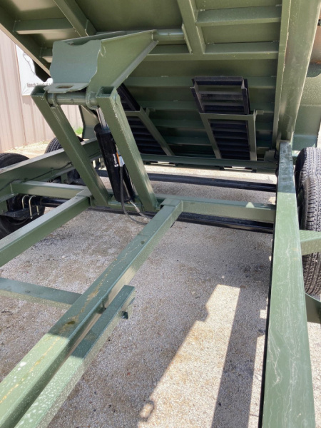 New 2025 Load Trail 14' x 83" Tandem Axle Low-Pro Dump Trailer (Army Green)