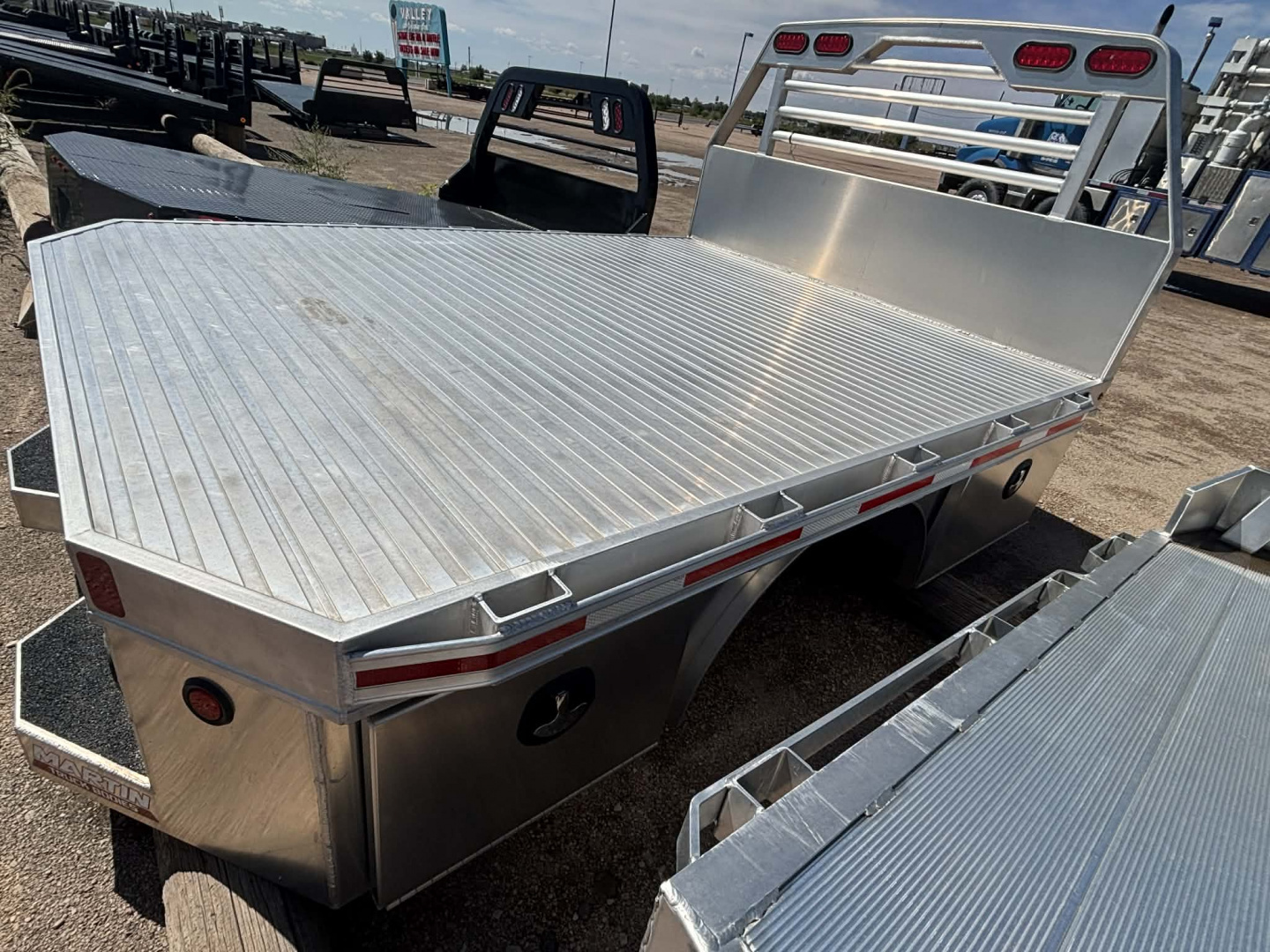 New 2025 Alum. Martin Long Bed - Skirted SW with 4 toolboxes underneath (SB model)