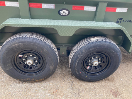 New 2025 Load Trail 14' x 83" Tandem Axle Dump Low-Pro Dump Trailer(Army Green)