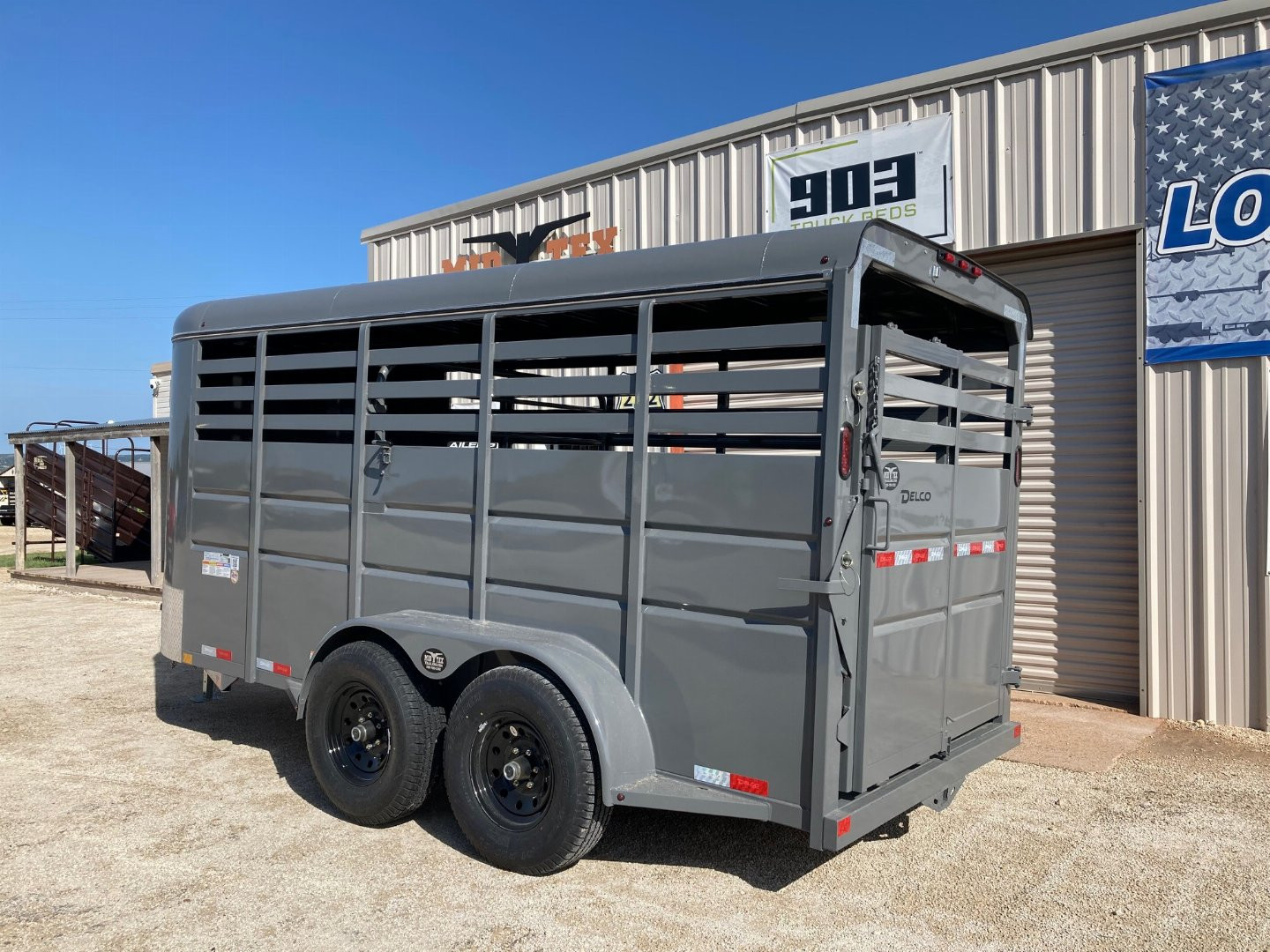 New 2025 Delco Stock Trailer Bumper Pull 6' X 16'